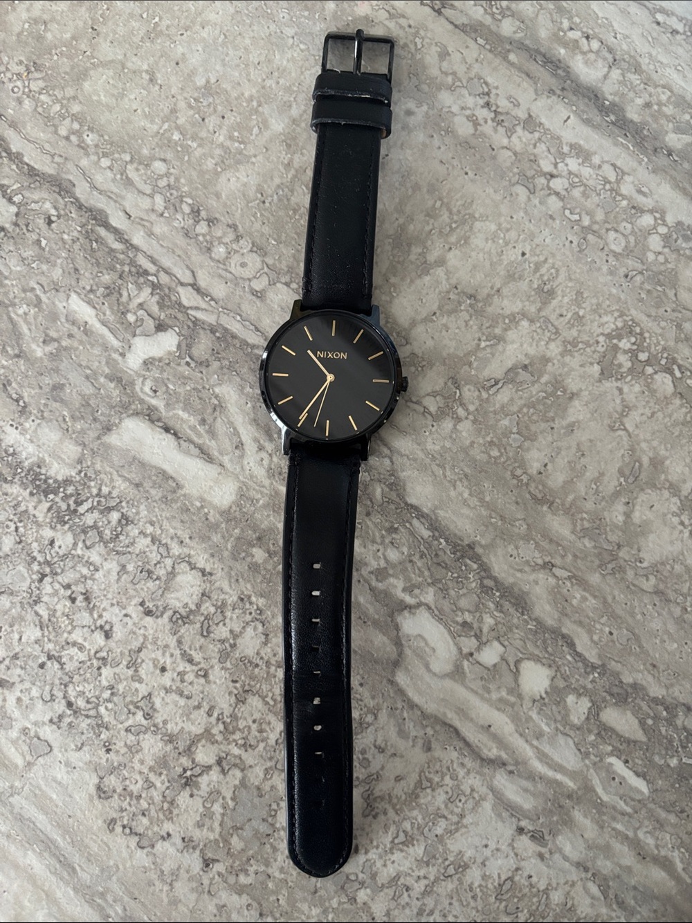 Nixon Black Watch with Gold Markers